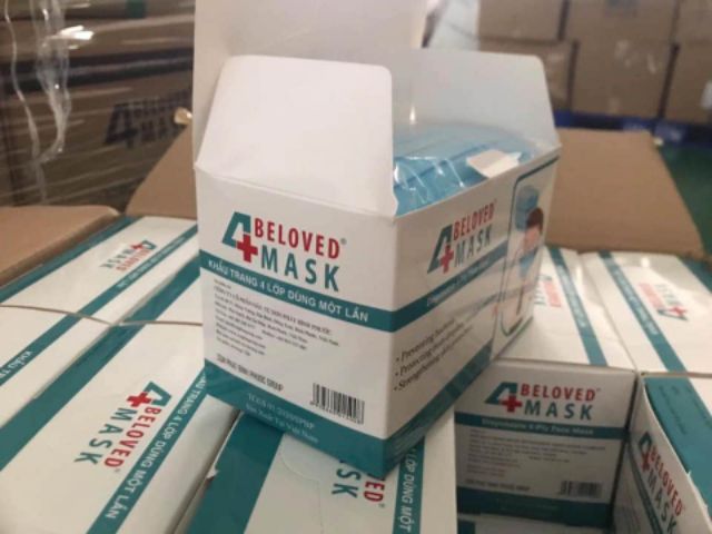 Khẩu trang y tế 4 lớp kháng khuẩn xuất Nhật hộp 50 cái