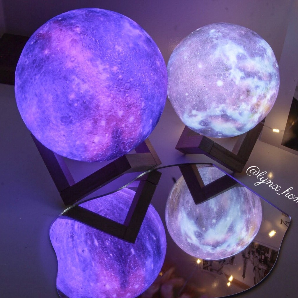 Đèn trang trí mặt trăng Galaxy 3D 16 màu Lynx Home cao cấp