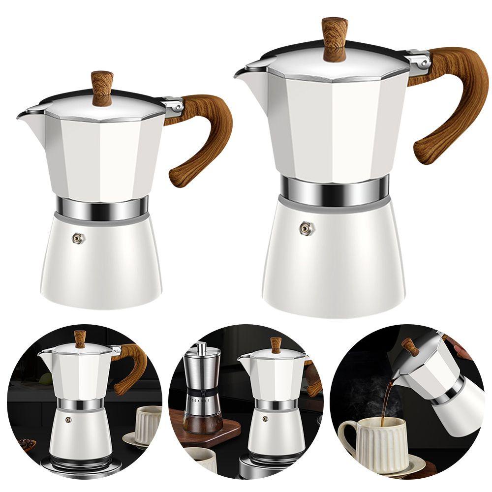 Bình Pha Cà Phê Espresso Bằng Nhôm Kiểu Ý Cổ Điển 3 / 6 150 / 300ML