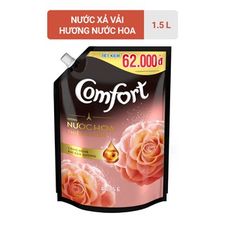 Nước Xả Vải Comfort Hương Nước Hoa Thiên Nhiên Rose túi 1.5L