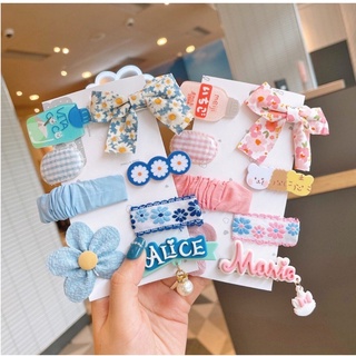 Set 8 , set 15 cặp tóc nhiều hình siêu dễ thương phong cách Hàn Quốc cho bé gái