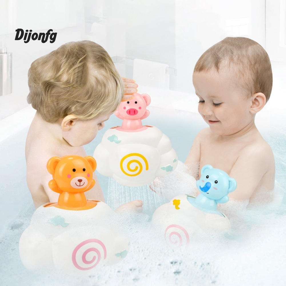 Di Baby Cartoon Pig Bear Elephant Water Spray Sprinkle Cloud Bathing Play Toy Gift