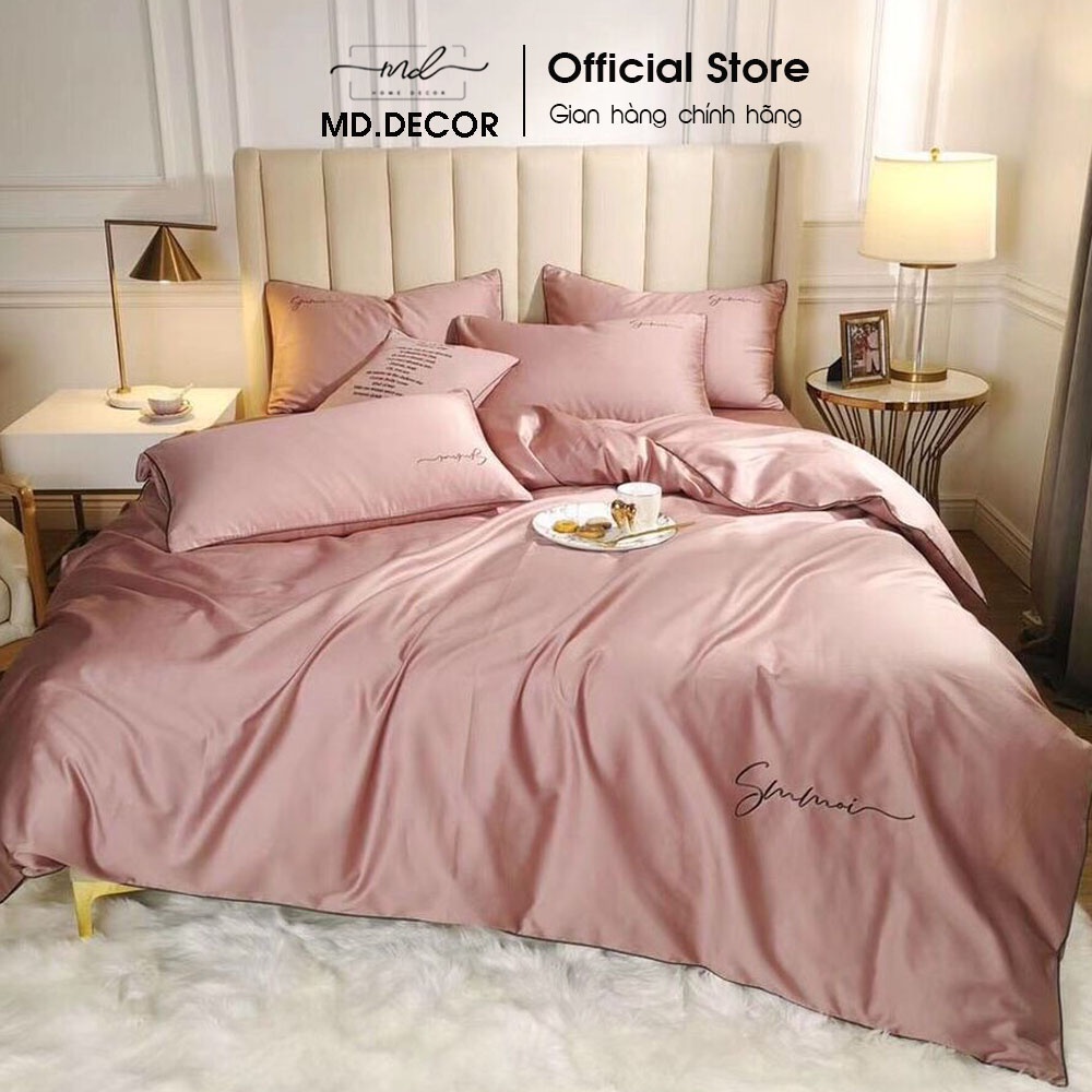 Bộ chăn ga gối Lụa Tencel 40S MD.Decor - Bedding cao cấp nhập khẩu nhiều kích thước M6 M8