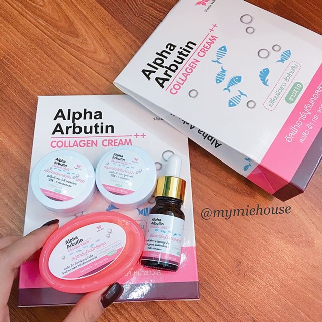 SET DƯỠNG DA MẶT ALPHA ARBUTIN COLLAGEN CREAM ALL IN ONE