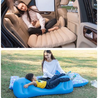 Giường hơi du lịch có đầu giường cho ôtô, xe hơi 4 đến 7 chỗ + Kèm bơm điện