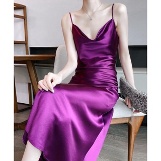 Đầm lụa hai dây xinh