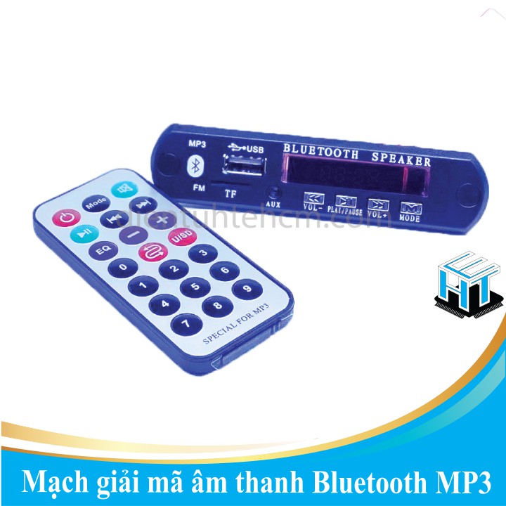 Mạch giải mã âm thanh Bluetooth MP3+WAV+WMA Lossless điện áp 12V kèm Remote