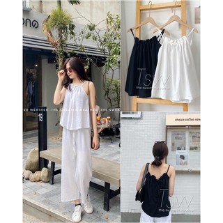 Áo đũi cổ yếm buộc dây