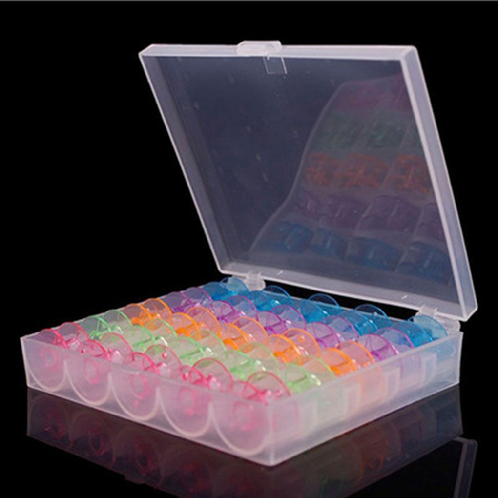 Bộ 25 cuộn chỉ nhiều màu kèm hộp đựng