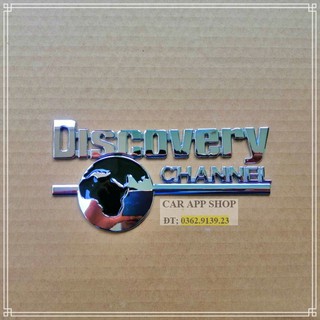 Bộ tem chữ nổi 3d discovery trang trí xe hơi ô tô màu bạc sáng