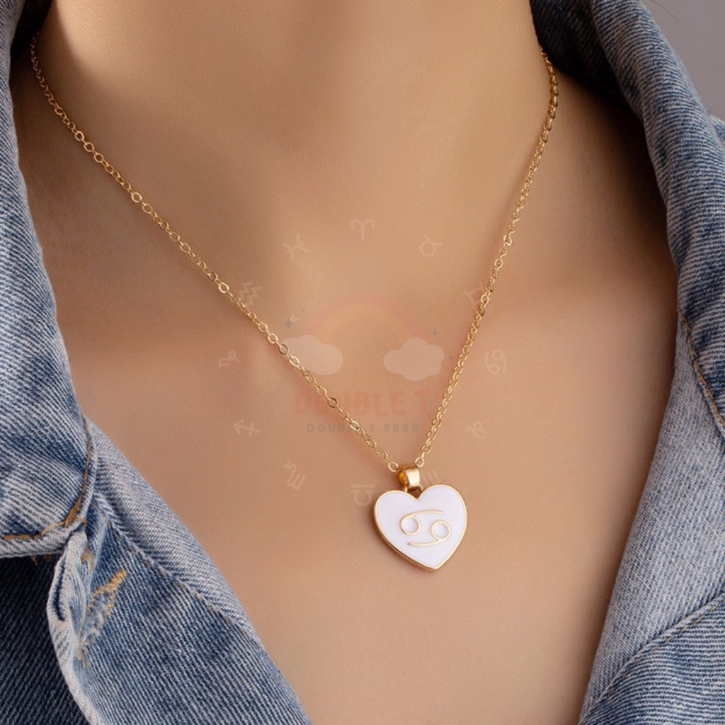 The Heart of Zodiac, vòng cổ cung hoàng đạo mặt trái tim, dây chuyền chiêm tinh