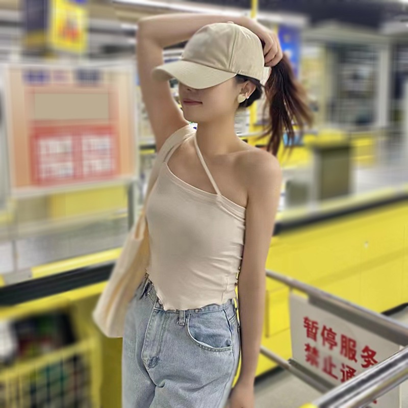 Áo Hai Dây Màu Sắc Trơn Quyến Rũ Thời Trang Cho Nữ