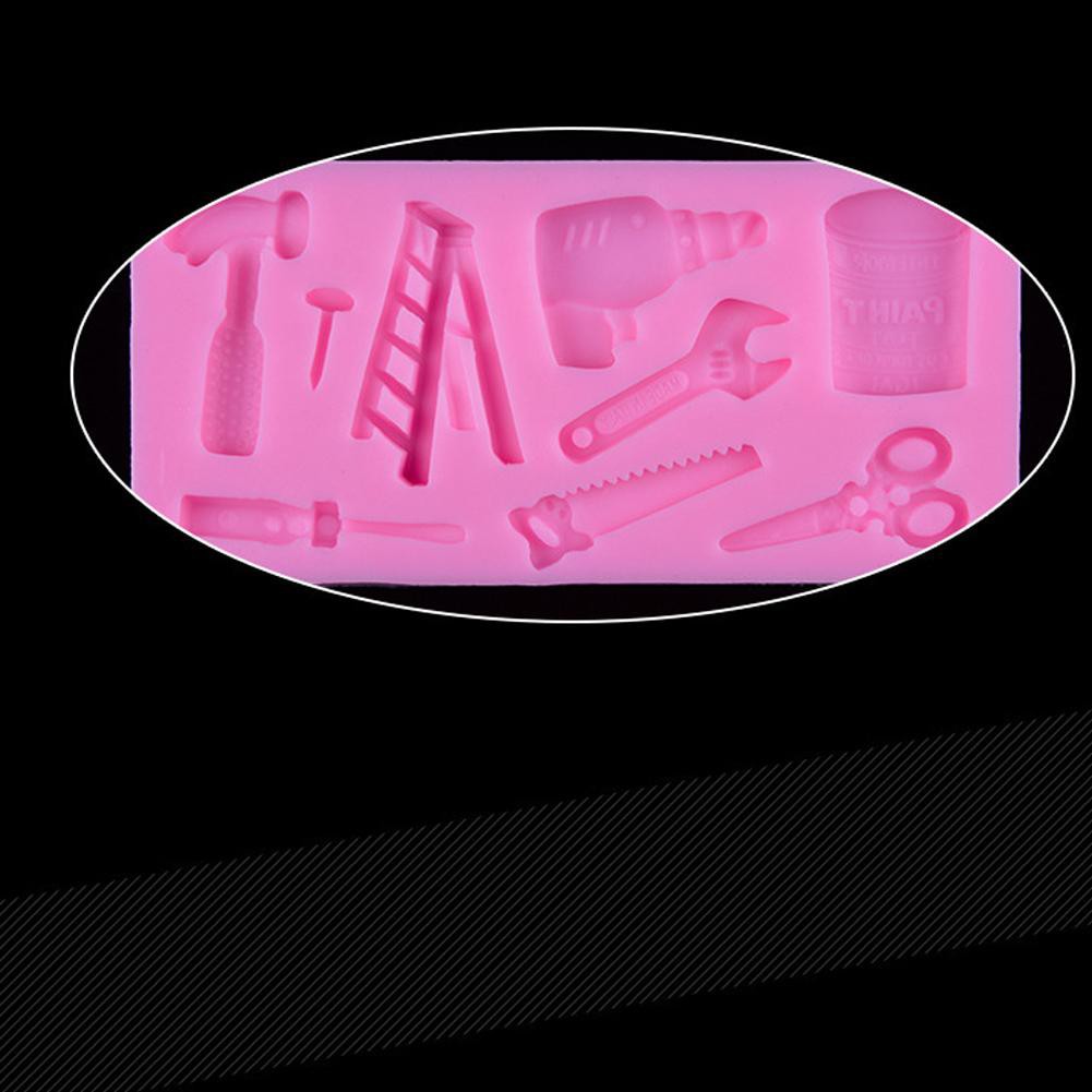 Khuôn Silicon làm bánh taojo hình các công cụ sửa chữa độc đáo