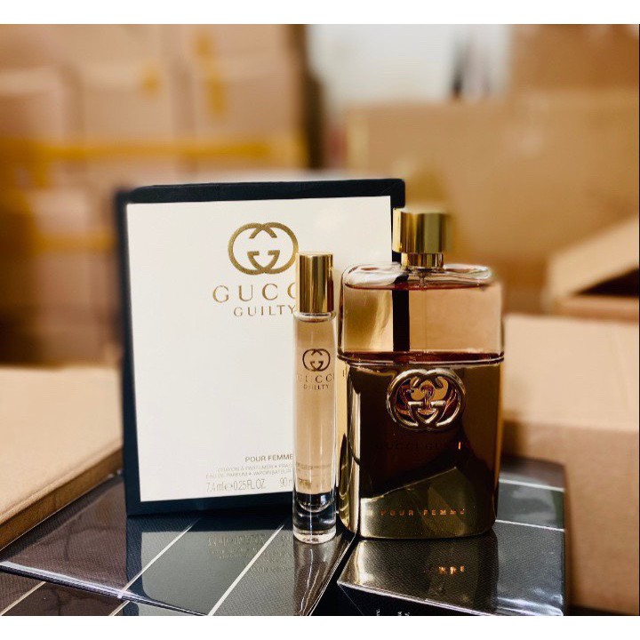 Set Nước Hoa Nữ ❣️FREESHIP❣️ Set Gucci Guilty Pour Femme (90ml+7,4ml)