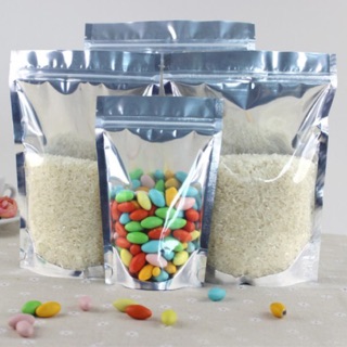 1kg túi zip bạc cứng đáy đứng