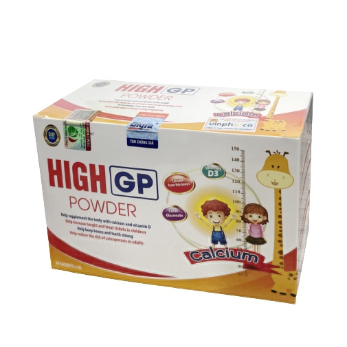 Cốm hỗ trợ tăng chiều cao High GP Powder Hộp 30 gói x 3g