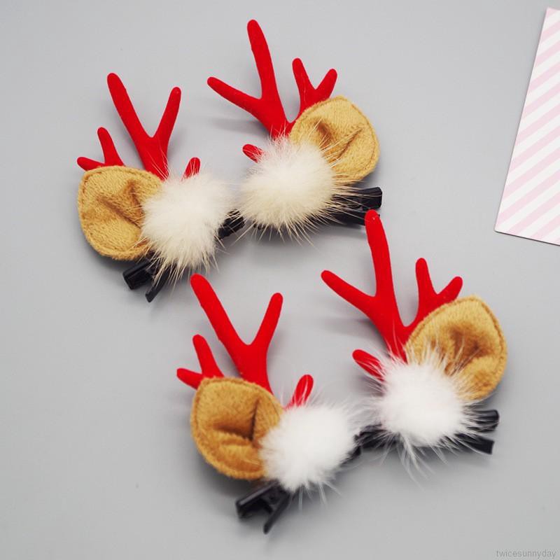 Cài tóc sừng hươu cho bé gái