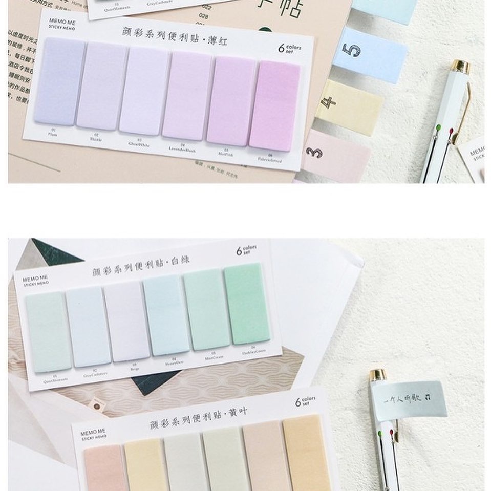 Giấy note đánh dấu trang màu pastel dễ thương
