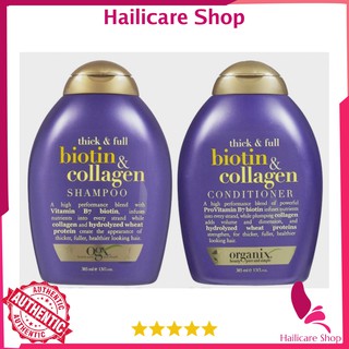 [Nhập Mỹ] Dầu gội và dầu xả OGX Thick & Full Biotin & Collagen