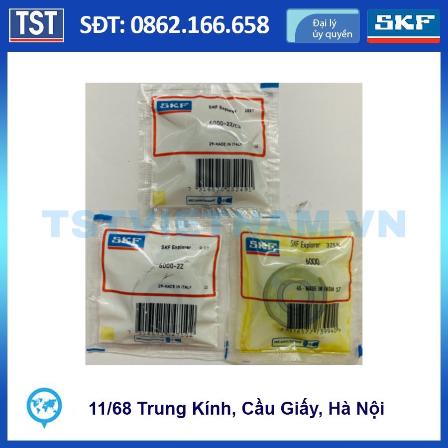 VÒNG BI BẠC ĐẠN SKF CHÍNH HÃNG 6000 , 6000-2RSH , 6000-2RSH/C3 , 6000-2Z , 6000-2Z/C3