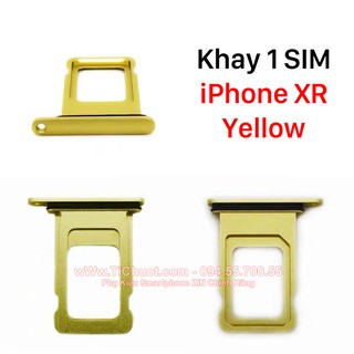 Khay sim iPhone XR 1 SIM, 2 SIM ZIN có Ron Chống Nước & Lẫy Giữ Sim