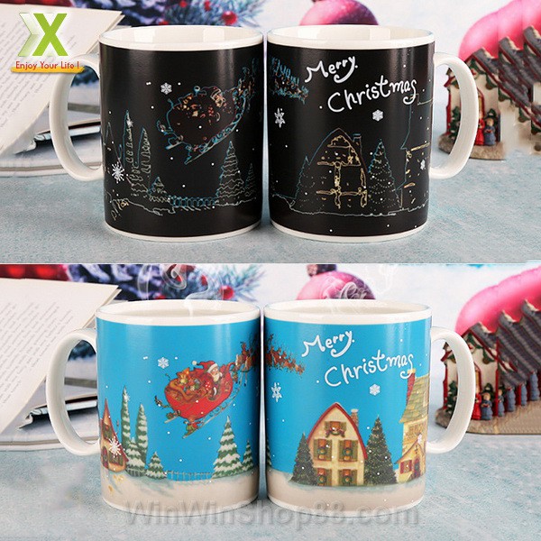 Ly đổi màu giáng sinh merry christmas, Cốc đổi màu phong cách Noel Giáng Sinh - Muasamhot1208