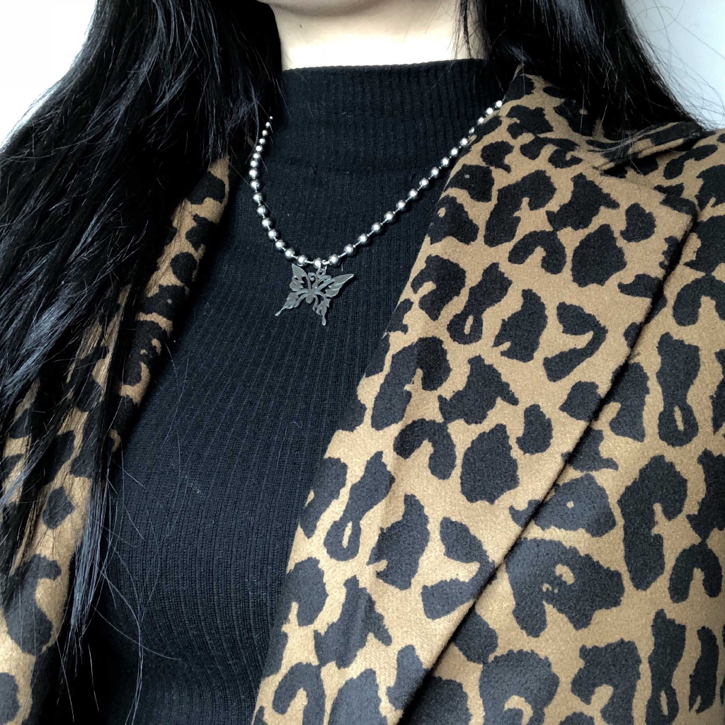 Dây Chuyền Thép Không Gỉ Mặt Hình Bướm 30 Phong Cách Âu Mỹ