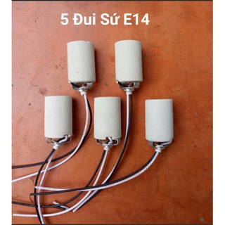 Bộ 5 Đui đèn sứ chống cháy E14