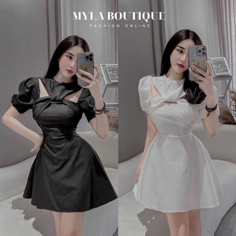 BIGSIZE ĐẦM XOÈ TAY PHỒNG NHẸ CỔ V XOẮN THUN GÂN