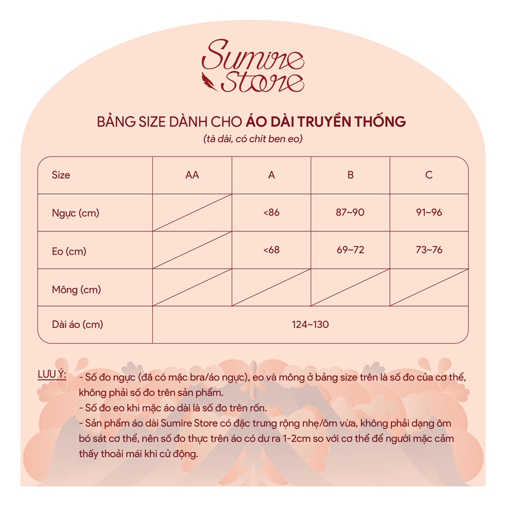 Sumire Store Áo dài in Truyền thống Diên Phúc Xanh dương