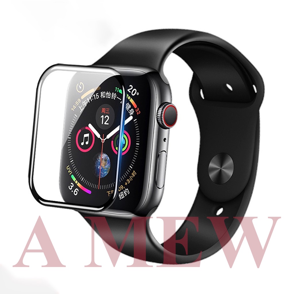 Cường lực 3D full màn cho Apple Watch đồng hồ thông minh iWatch Series 1/2/3/4/5/6/SE size 38mm 40mm 42mm 44mm - A MEW