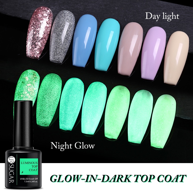 [Hàng mới về] Gel sơn móng tay dạ quang UR SUGAR 7.5ml loại gel mềm không chùi dùng để trang trí móng nghệ thuật