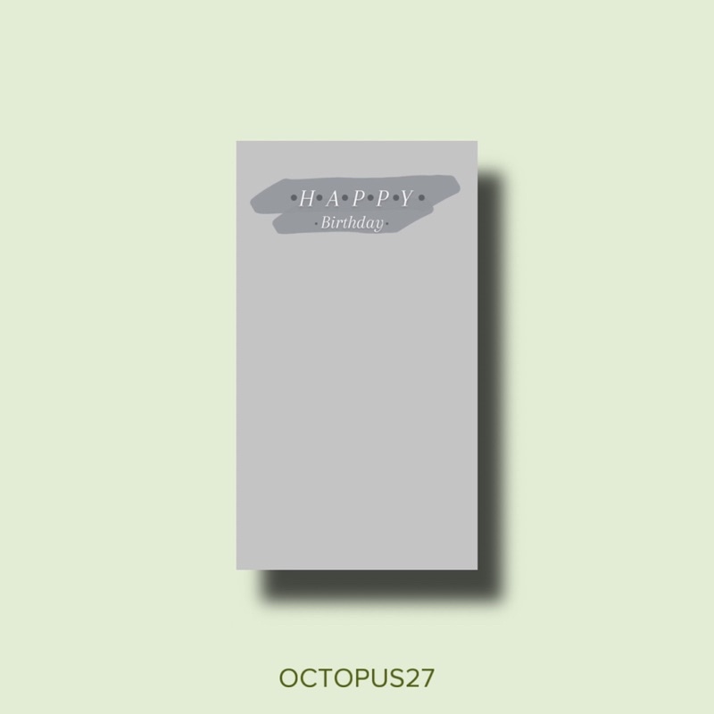 Thiệp Chúc Mừng sinh Nhật Do Octopus Thiết Kế Dành Cho Các Món quà Sinh Nhật Tặng Người Thân, Bạn Bè