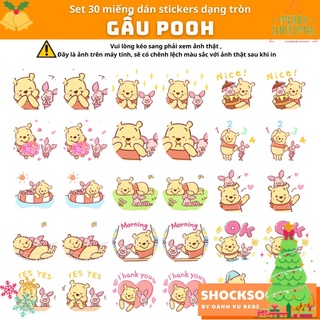 🔥30 hình dán sticker hình GẤU POOH 🔥