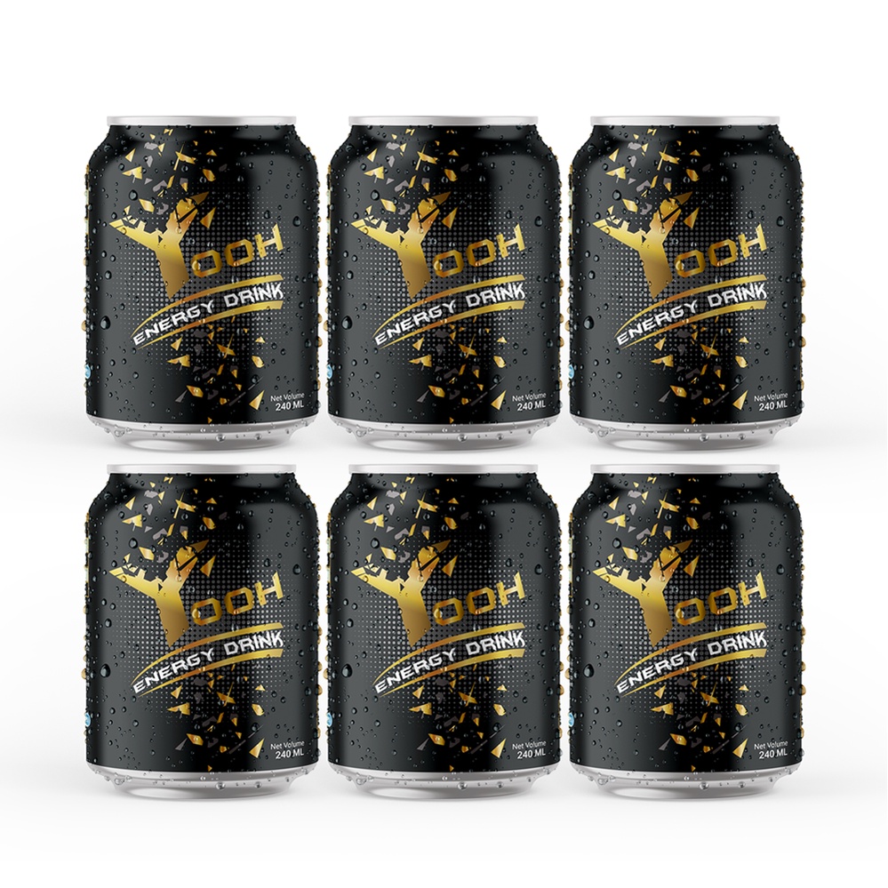 Combo 6 lon nước tăng lực Yooh 240ml KPHUCSINH - Hàng Chính Hãng