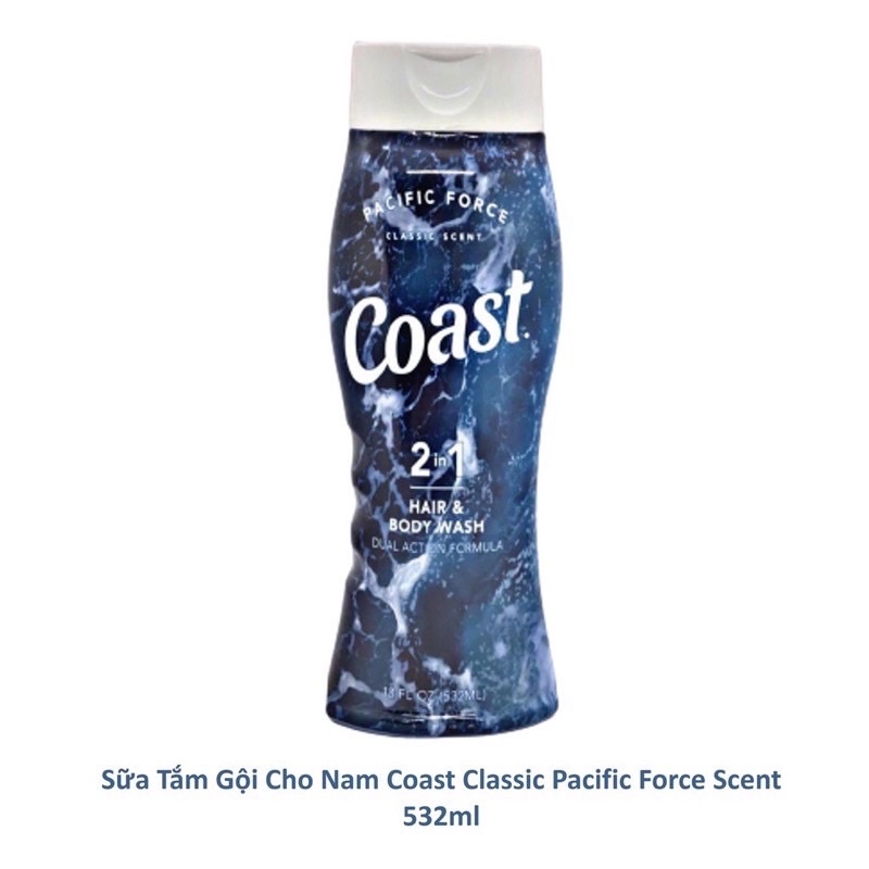 Coast Tắm Gội 2 Trong 1 Dành Cho Nam  chai lớn - Coast MỸ