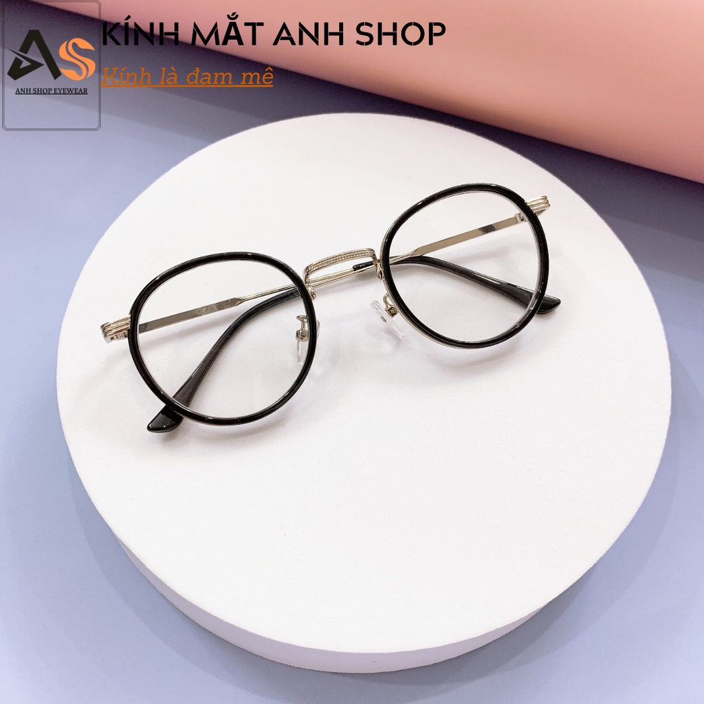 Kính tròn nhỏ giả cận chất liệu kim loại chắc chắn 9300