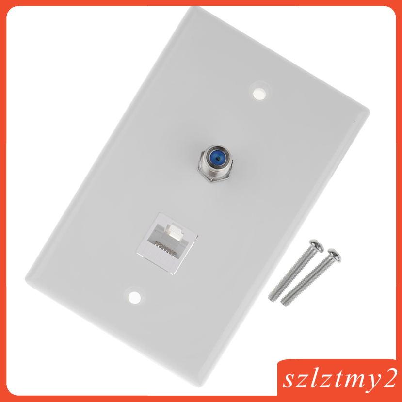 [galendale] Coaxial F Connector Ethernet Network Wall Plate Coax     Socket Outlet | BigBuy360 - bigbuy360.vn