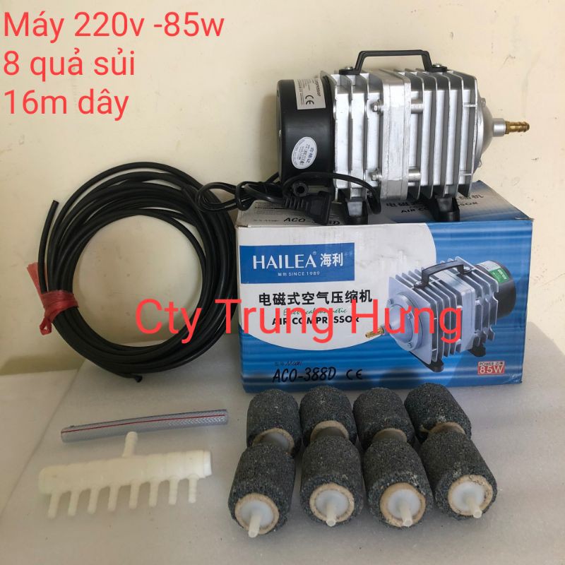 Máy sục sủi thổi khí oxy Hailea 220V-85w + 8 quả sủi + 16m dây.