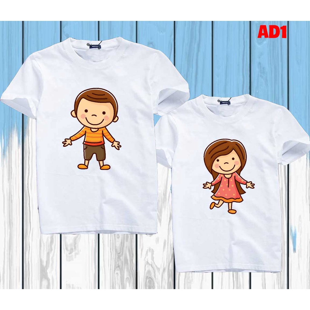 áo thun đôi nam nữ tình nhân in couple chibi dễ thương -- [Giá niêm yết là giá của 1 áo]