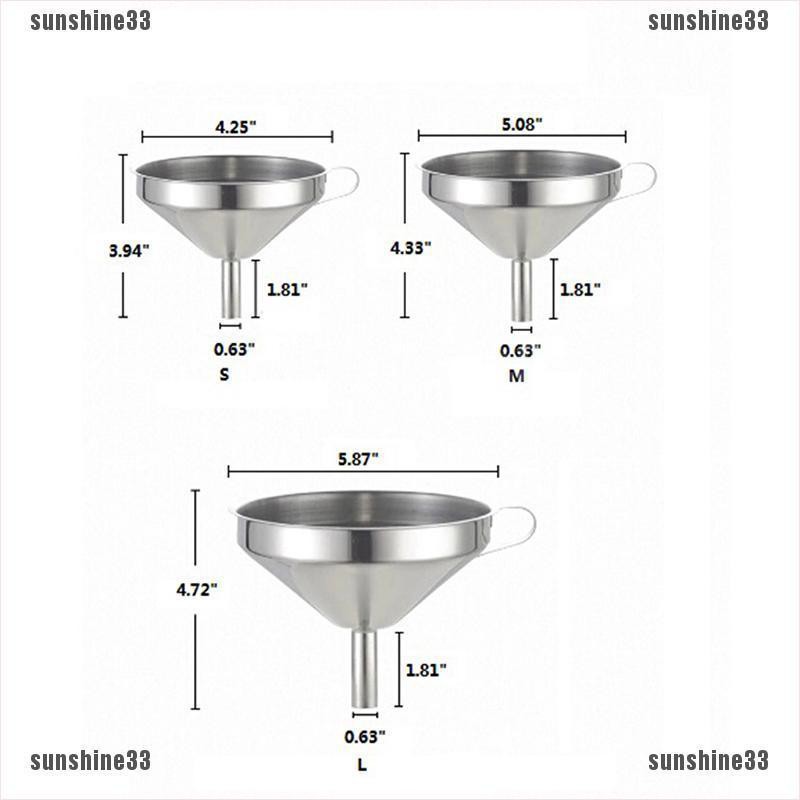 1 Phễu Lọc Dầu Mật Ong Miệng Rộng Bằng Thép Không Gỉ Cho Nhà Bếp