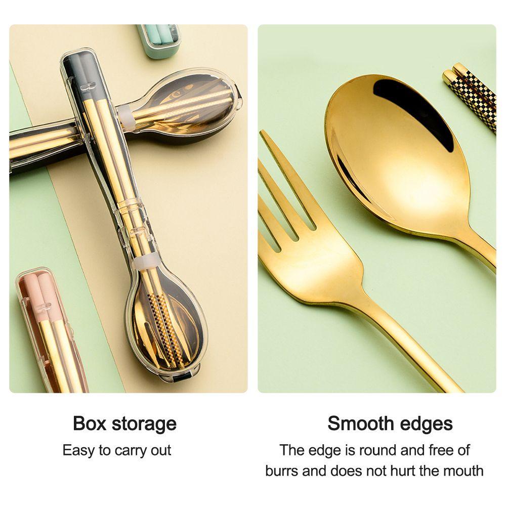 KUNHEV Bộ Muỗng Nĩa Bằng Thép Không Gỉ 304 Chất Lượng Cao