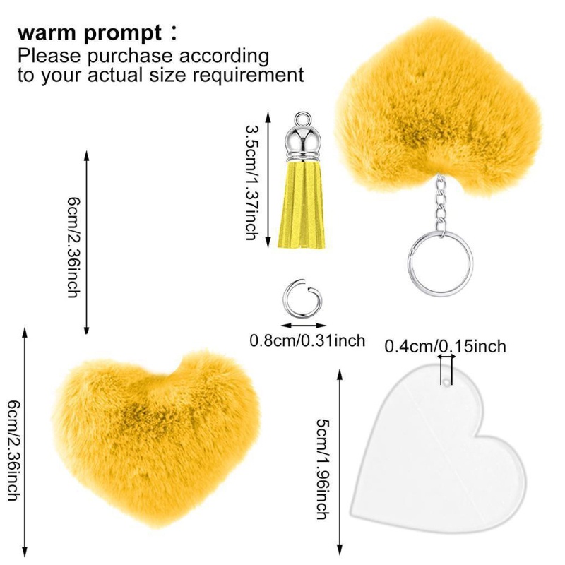 Set 24 Móc Khóa Tua Rua Chất Liệu Acrylic Dùng Để Trang Trí DIY Cr