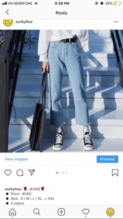 QUẦN JEANS ỐNG SUÔNG [ BIGSIZE]