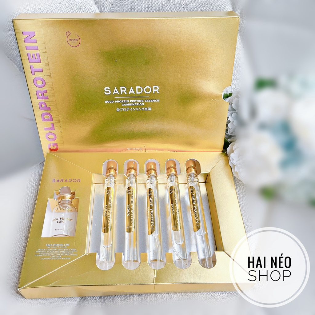 [DATE 05/22] Tinh chất vàng 24k Protein Peptide và chỉ căng cơ Protein Nano SARADOR GOLD PROTEIN PEPTIDE (Nhât)