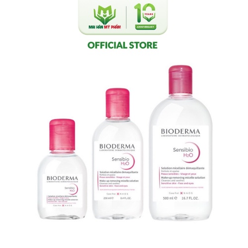 Nước tẩy trang và làm sạch Bioderma Sensibio H20 100ml-250ml-500ml