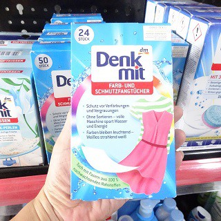 Giấy Hút Chống Loang Màu, Phai Màu Quần Áo Denkmit (24-50 tờ)