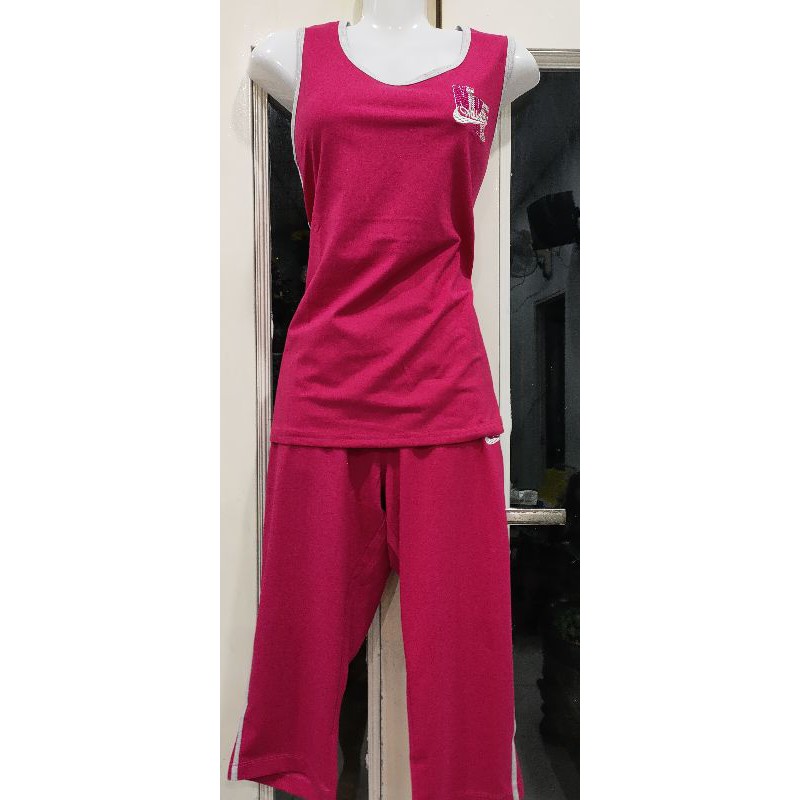 Bộ cotton sát nách quần lửng đính đá Sài Gòn New sale