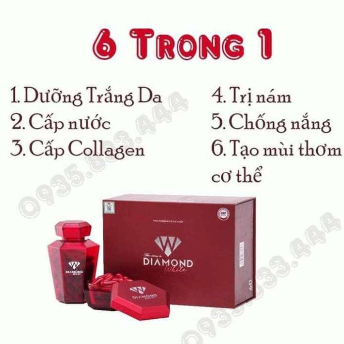 Viên uống trắng da Beauty Diamond White ngọc trinh - Siêu trắng hơn Beauty Plus - Chính hãng - Tem cào