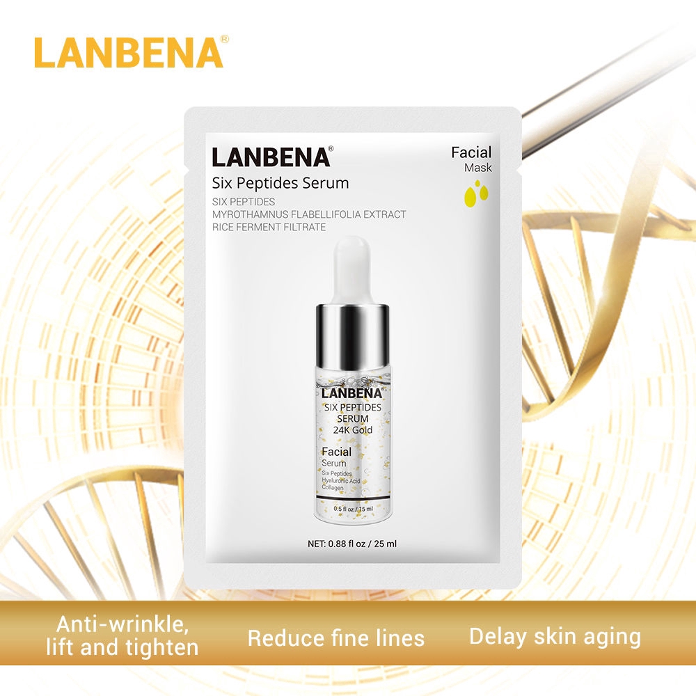 Mặt nạ tinh chất vàng 24K LANBENA giảm nếp nhăn chăm sóc da mặt 25ml | BigBuy360 - bigbuy360.vn